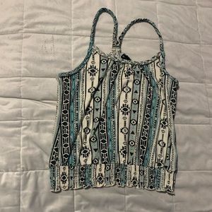 ⭐️ 3/$10 ⭐️ Braided Racerback Tribal Print Tank Top
